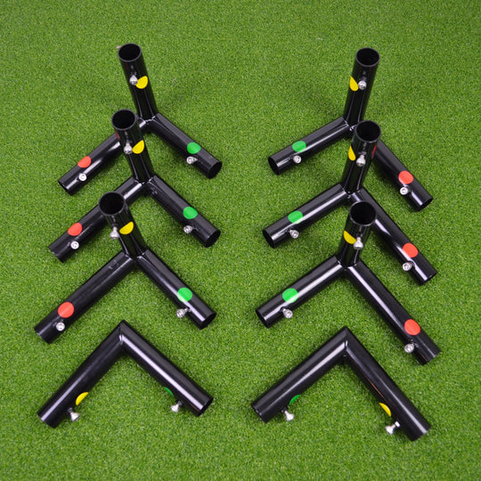Black powder coated DIY fittings for RooBox DIY Golf Simulator Enclosure
