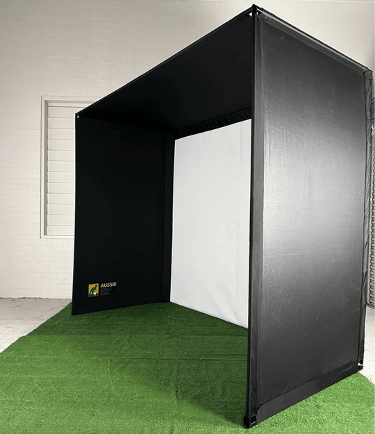 golf simulator enclosure side angle