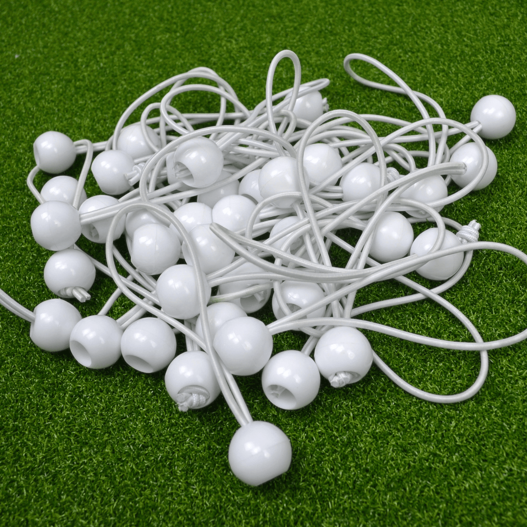 White ball bungies for impact screen