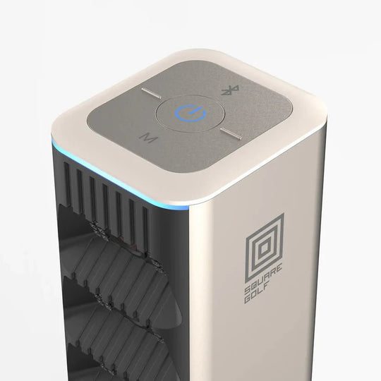 Top view of square golf onmi luanch monitor
