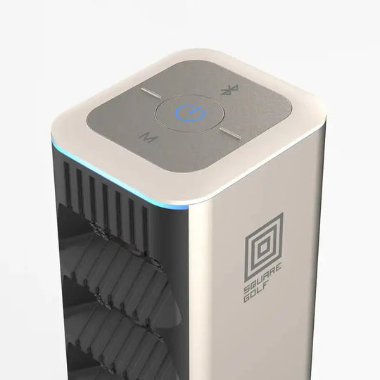 Top view of square golf onmi luanch monitor
