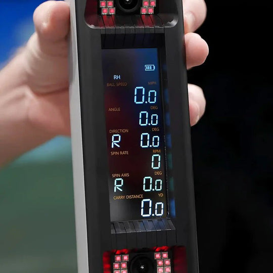 Screen display of square golf omni launch monitor