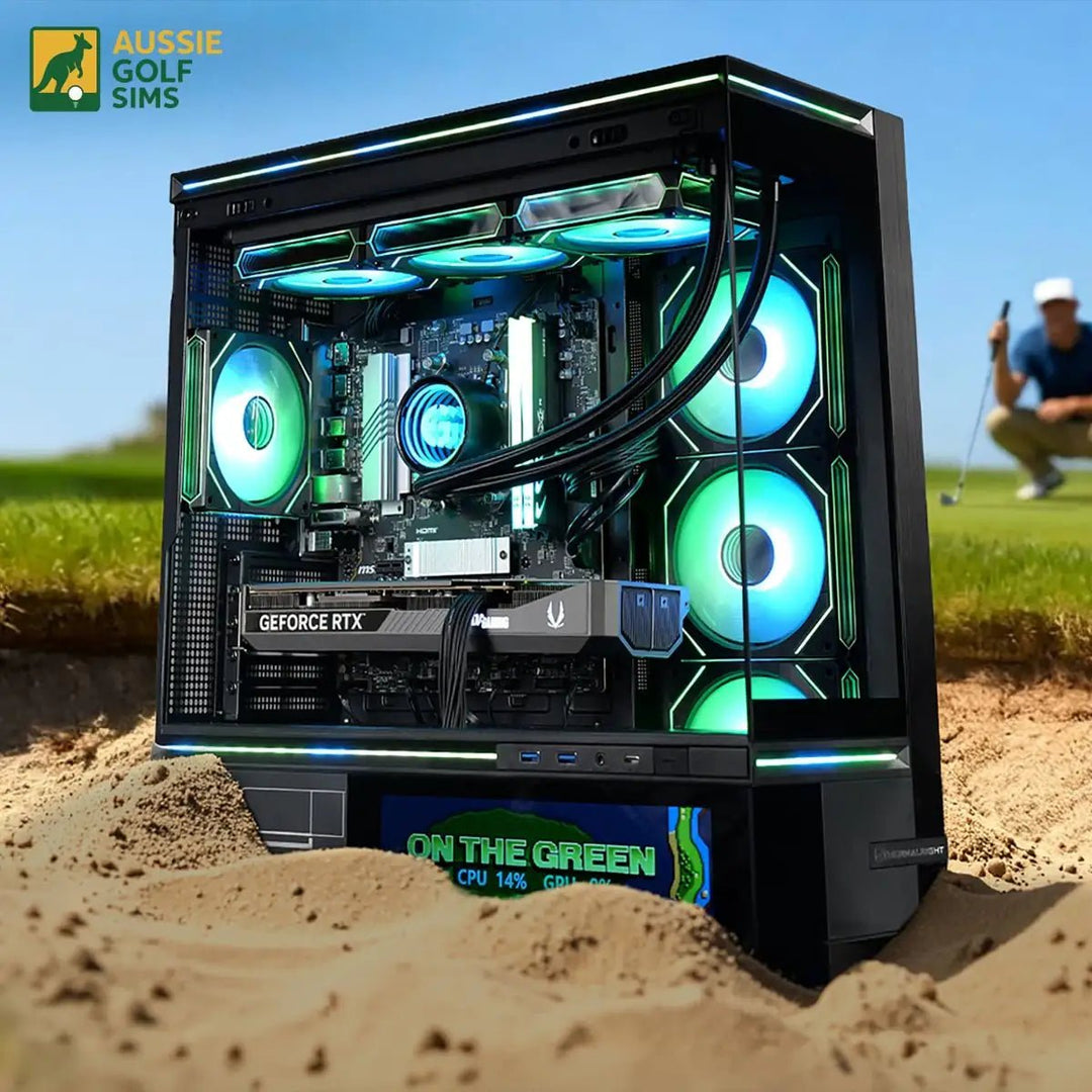 Aussie Golf Sims SimElite 4K Insane Golf Simulator PC  in Sand Bunker