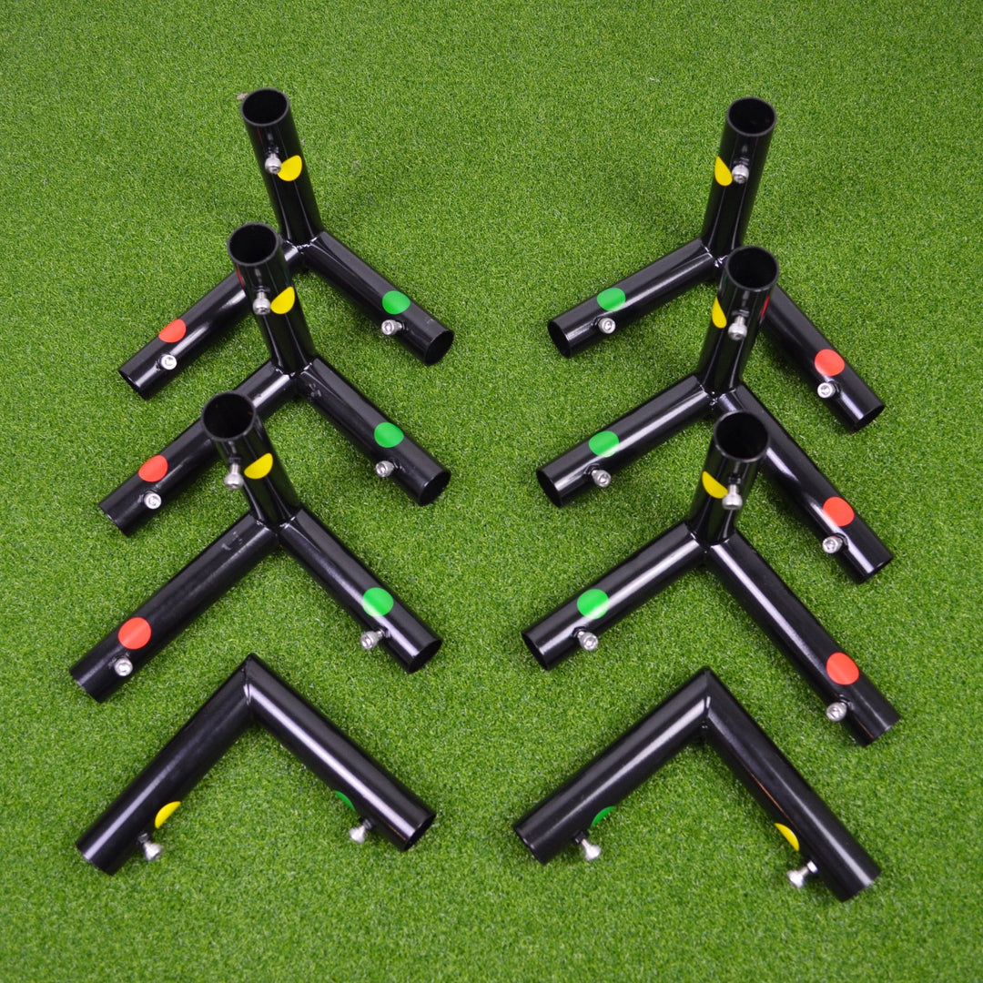 Black powder coated DIY fittings for RooBox DIY Golf Simulator Enclosure 