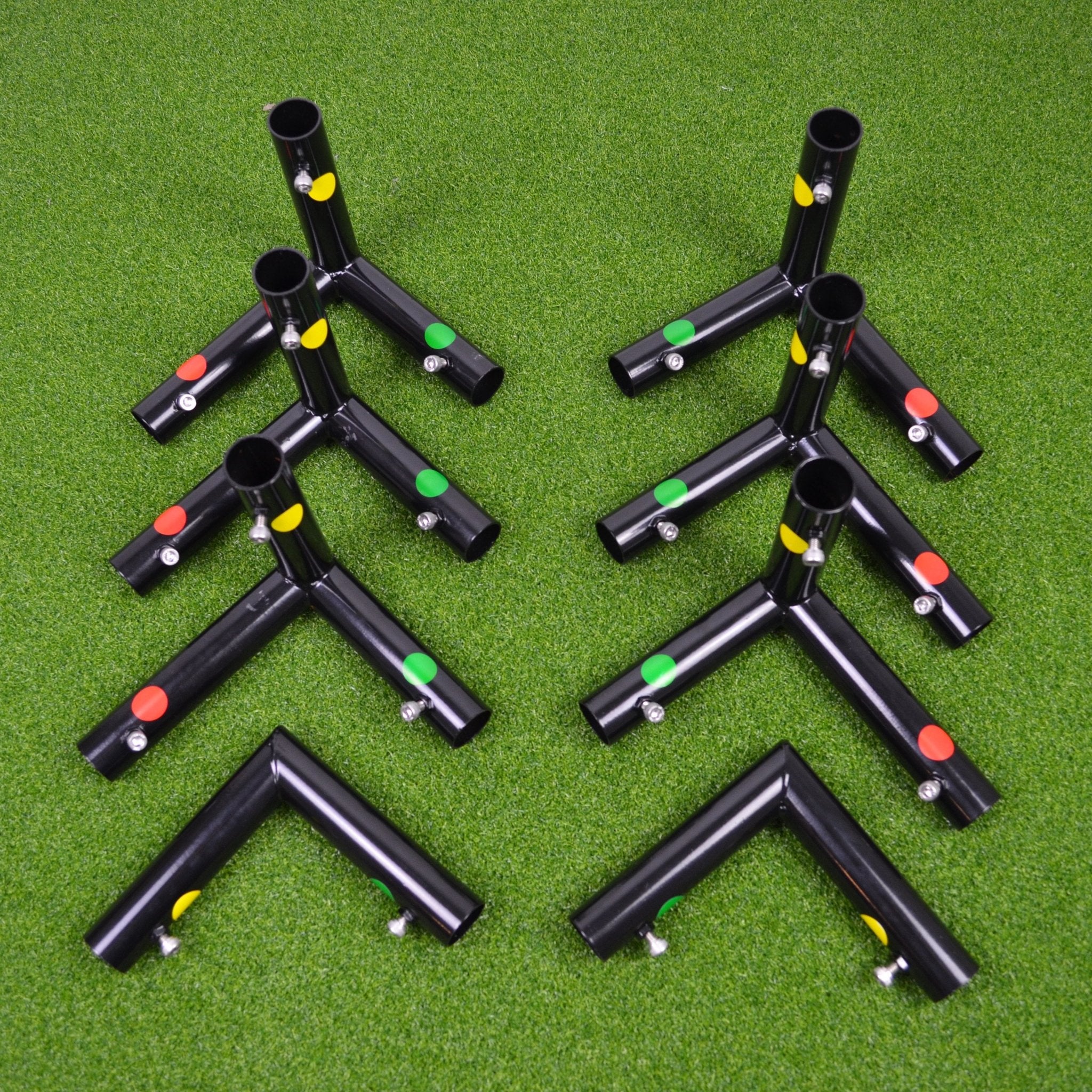 Black powder coated DIY fittings for RooBox DIY Golf Simulator Enclosure 