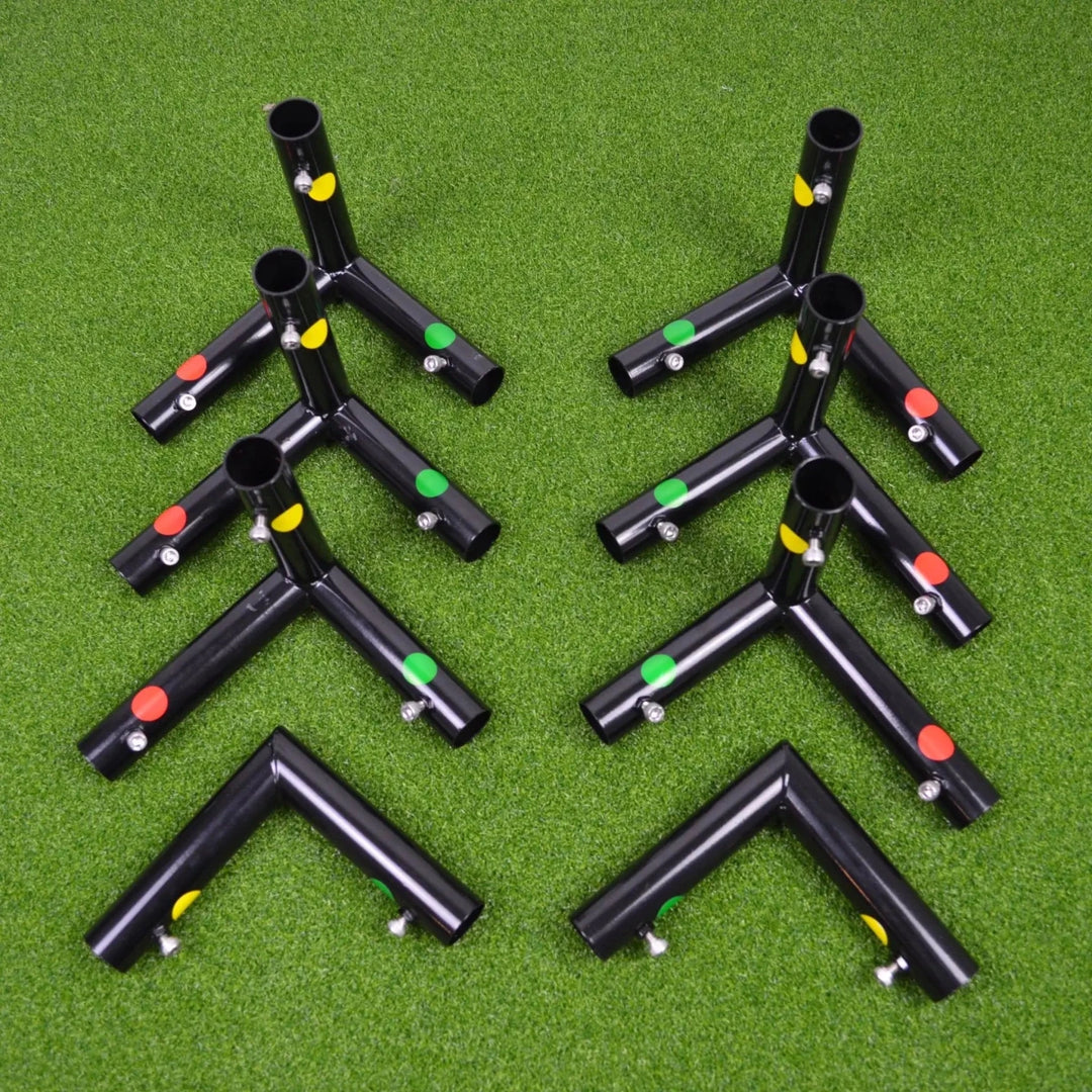 Black powder coated DIY fittings for RooBox DIY Golf Simulator Enclosure 