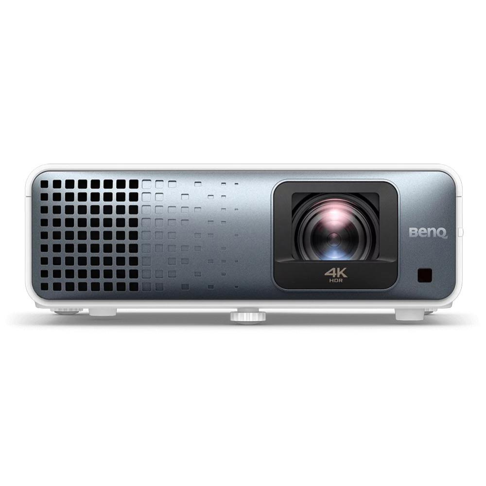 BenQ TK710STi 4K projector, white and dark grey, front view, with 4K HDR logo.
