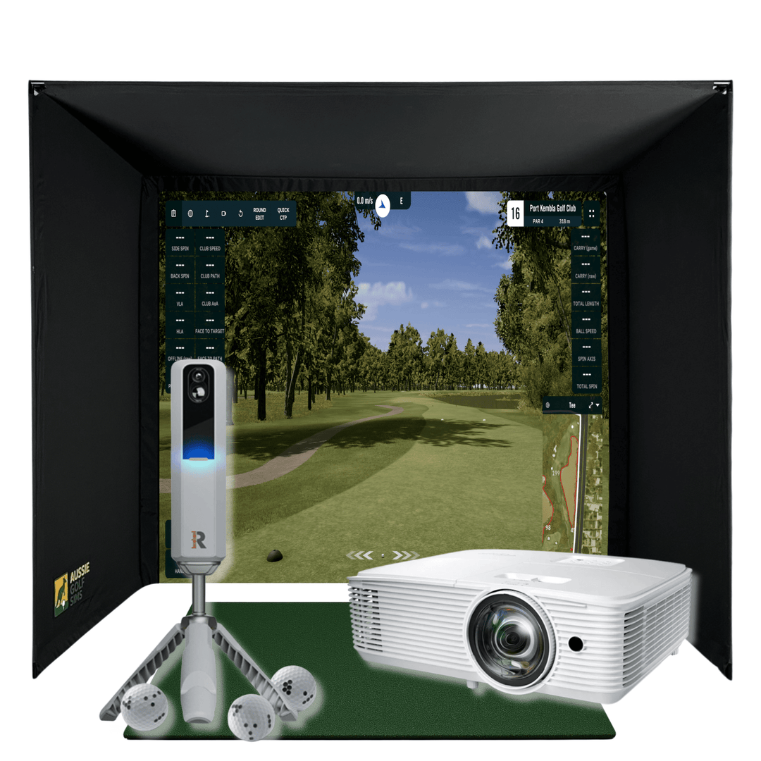 The RooBox Golf Simulator Package - Rapsodo MLM2Pro - Optoma GT1080HDR